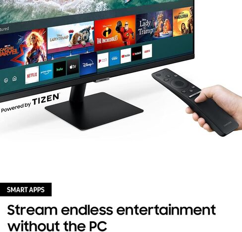SAMSUNG 32-inch M5 Smart Monitor with Mobile Connectivity, FHD, Remote Access, Office 365 (LS32AM500NNXZA), Black (Renewed) in Saudi Arabia