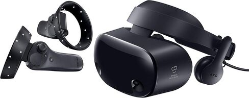 SAMSUNG HMD Odyssey+ Windows Mixed Reality Headset with 2 Wireless Controllers 3.5" Black (XE800ZBA-HC1US) in Saudi Arabia