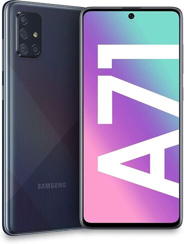 Samsung Galaxy A71 A715F, Dual SIM LTE, International Version (No US Warranty), 128GB, Prism Crush Black - GSM Unlocked in Saudi Arabia