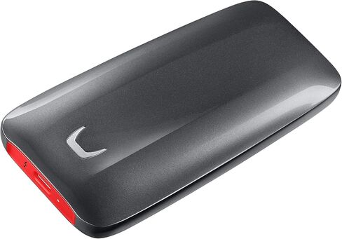 Samsung X5 Portable SSD - 2TB - Thunderbolt 3 External SSD (MU-PB2T0B/AM) Gray/Red in Saudi Arabia
