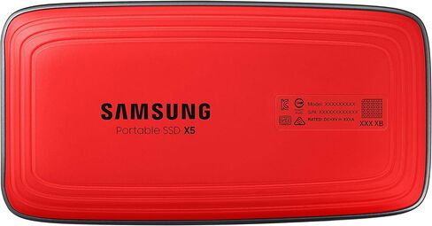 Samsung X5 Portable SSD - 2TB - Thunderbolt 3 External SSD (MU-PB2T0B/AM) Gray/Red in Saudi Arabia