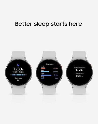 Samsung Electronics Galaxy Watch 4 40mm Smartwatch with ECG Monitor Tracker for Health Fitness Running Sleep Cycles GPS Fall Detection Bluetooth US Version, Silver (Renewed) in Saudi Arabia