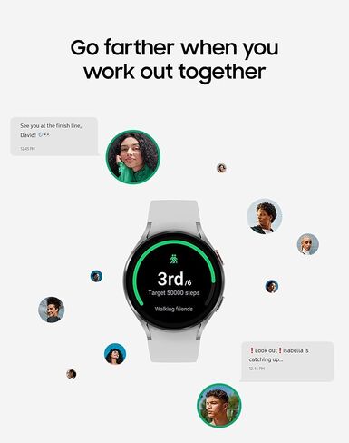 Samsung Electronics Galaxy Watch 4 40mm Smartwatch with ECG Monitor Tracker for Health Fitness Running Sleep Cycles GPS Fall Detection Bluetooth US Version, Silver (Renewed) in Saudi Arabia