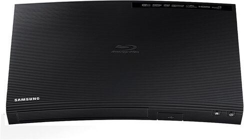 Samsung Blu-ray DVD Disc Player with Built-in Wi-Fi 1080p & Full HD Upconversion, Plays Blu-ray Discs, DVDs & CDs, Plus CubeCable 6Ft High Speed HDMI Cable, Black Finish in Saudi Arabia