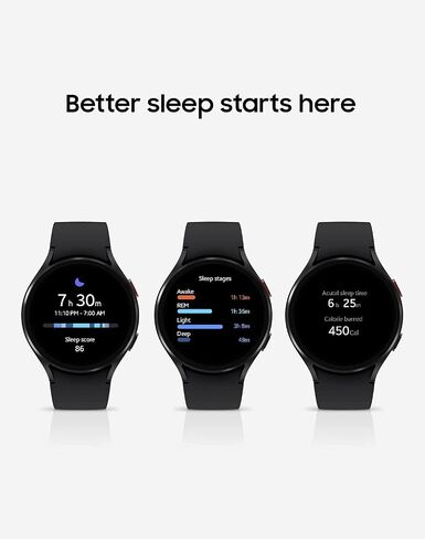 Samsung Galaxy Watch 4 44mm Smartwatch with ECG Monitor Tracker for Health Fitness Running Sleep Cycles GPS Fall Detection LTE US Version, Black (Renewed) in Saudi Arabia