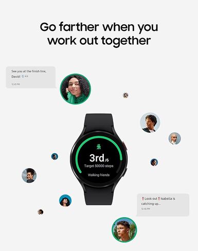 Samsung Galaxy Watch 4 44mm Smartwatch with ECG Monitor Tracker for Health Fitness Running Sleep Cycles GPS Fall Detection LTE US Version, Black (Renewed) in Saudi Arabia