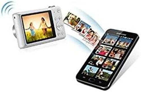 Samsung DV150F 16.2MP Smart WiFi Digital Camera with 5x Optical Zoom and 2.7" main and 1.48" front Dual LCD Screens (White) in Kuwait