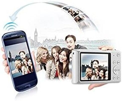 Samsung DV150F 16.2MP Smart WiFi Digital Camera with 5x Optical Zoom and 2.7" main and 1.48" front Dual LCD Screens (White) in Kuwait