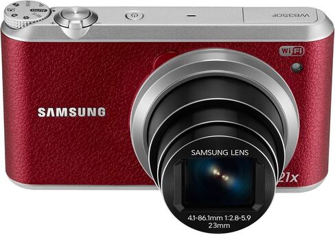 Samsung WB350F 16.3MP CMOS Smart WiFi & NFC Digital Camera with 21x Optical Zoom and 3.0" Touch Screen LCD and 1080p HD Video (White) in Kuwait