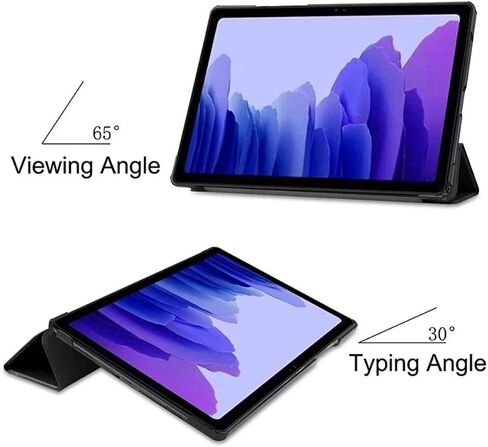 SAMSUNG 2020 Galaxy Tab A7 10.4" Inch 64 GB Wi-Fi Android 10 Touchscreen International Tablet (Gold) Bundle – Slim Trifold Hard Shell Case and 32GB Micro SD Card in Saudi Arabia