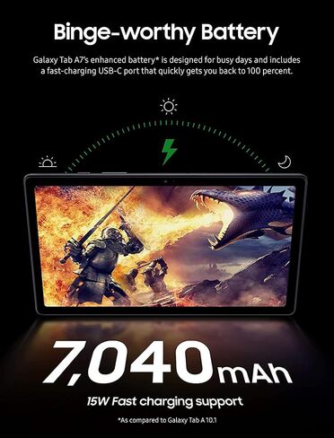 SAMSUNG 2020 Galaxy Tab A7 10.4" Inch 64 GB Wi-Fi Android 10 Touchscreen International Tablet (Gold) Bundle – Slim Trifold Hard Shell Case and 32GB Micro SD Card in Saudi Arabia