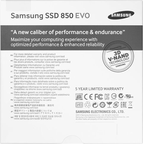 محرك صلب SSD سامسونج 850 ايفو 2تيرا 2.5 انش ساتا III (MZ-75E2T0B/AM) in Saudi Arabia