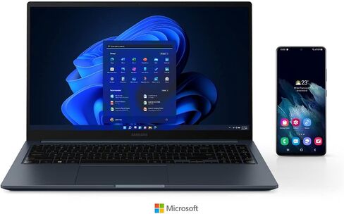 Samsung Electronics Galaxy Book Odyssey Intel Laptop Computer 15.6" LED Screen Intel Core i7 Processor 8GB Memory 512GB SSD Long-Lasting Battery, Mystic Black in Saudi Arabia