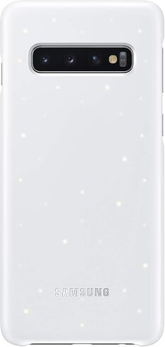 غطاء سامسونج جالاكسي S10 LED - غطاء سامسونج جالاكسي S10 الرسمي / حافظة واقية مع شاشة LED وعرض الضوء - أبيض in Saudi Arabia