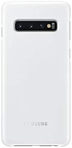 غطاء سامسونج جالاكسي S10 LED - غطاء سامسونج جالاكسي S10 الرسمي / حافظة واقية مع شاشة LED وعرض الضوء - أبيض in Saudi Arabia