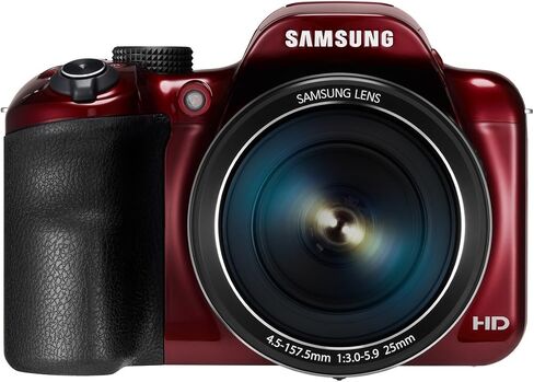 Samsung WB1100F 16.2MP CCD Smart WiFi & NFC Digital Camera with 35x Optical Zoom, 3.0" LCD and 720p HD Video (Red) in Saudi Arabia