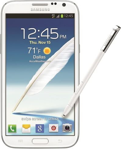 Samsung Note 2 I317 16GB Unlocked GSM 4G LTE Quad-Core Phone - White (International Version) in Saudi Arabia
