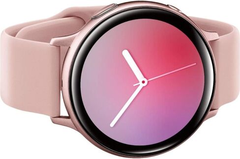 Samsung Galaxy Watch Active2 (Silicon Strap + Aluminum Bezel) Bluetooth - International (Pink Gold, R820-44mm) (Renewed) in Saudi Arabia