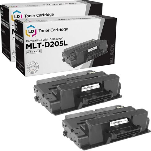 خرطوشة حبر بديلة متوافقة مع LD لجهاز Samsung MLT-D205L عالية الإنتاجية (أسود، عبوتان) in Kuwait
