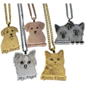 Pendantify Custom Pet Photo Necklace in Gold & Silver | Dog Portrait Necklace | Cats Necklace | Personalized Pet Picture Necklace | Photo Pet Pendant in Saudi Arabia