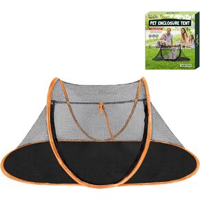 Cat Tent Outdoor, Pet Enclosure Tent Suitable for Cats and Small Animals, Indoor Playpen Portable Exercise Tent with Carry Bag（Black） in Saudi Arabia