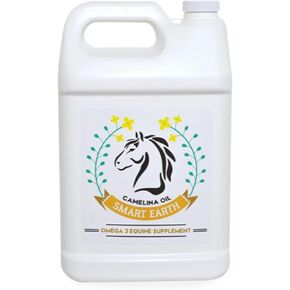 Smart Earth Camelina Horse Oil Supplement for Equine Care & Feed | Essential Oils for Joint Health | 1gal Jug in Kuwait