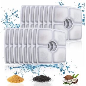 itidyhome 16 حزمة مرشحات نافورة المياه القط من مرشح استبدال نافورة الحيوانات الأليفة، لمعظم 84oz/2.5L التلقائي الحيوانات الأليفة القط الكلب موزع نافورة المياه in Kuwait