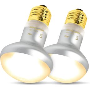 REPTI ZOO 2 Pack Reptile Heat Lamp, 75W Reptile Basking Bulb Simulate Natural Sunlight Heating Lamp Bulb, UVA Heat Lamp Bulb for Reptiles Chickens Heating Use in Kuwait