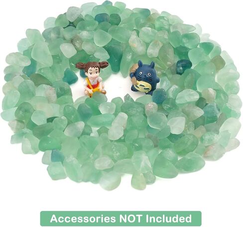 WAYBER Crushed Turquoise Gemstone Chips, Decorative Pebbles, 1 Pound in Kuwait