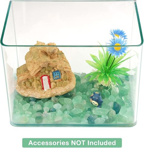 WAYBER Crushed Turquoise Gemstone Chips, Decorative Pebbles, 1 Pound in Kuwait