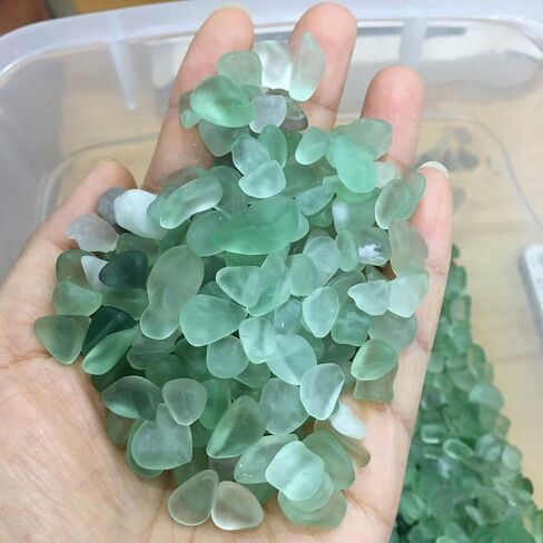 WAYBER Crushed Turquoise Gemstone Chips, Decorative Pebbles, 1 Pound in Kuwait