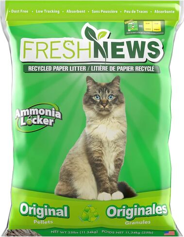 Fresh News Multi-Cat Non Clumping Paper Cat Litter, 25 Pound in Kuwait
