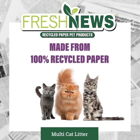 Fresh News Multi-Cat Non Clumping Paper Cat Litter, 25 Pound in Kuwait