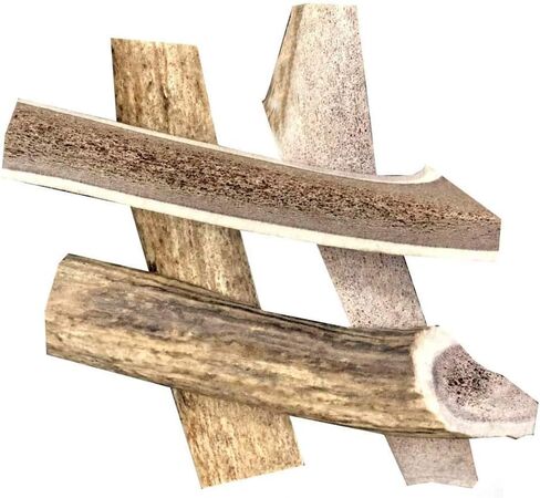hotspot pets Premium Split Elk Antlers for Dogs - 7 Inch Large Dog Chews (2 Pack) Made in USA -Naturally Shed Antler Bone for Large Breed Chewers -Promotes Natural Dental Hygiene in Kuwait