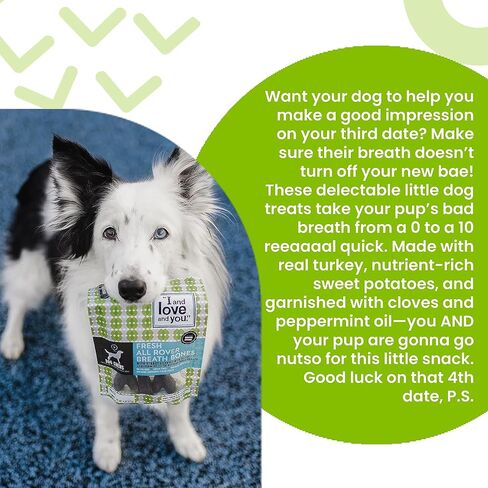 I and love and you Fresh All Rover Dental Bones - Grain Free Dog Treats, 5 Small Bones, Pack of 1 in Saudi Arabia