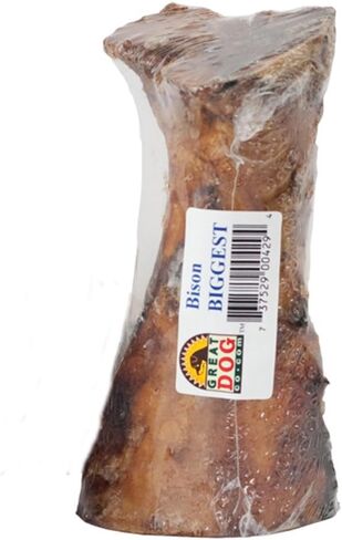 Great Dog Biggest Bison Bone 5-7 Inches - Sourced and Made in USA in Saudi Arabia