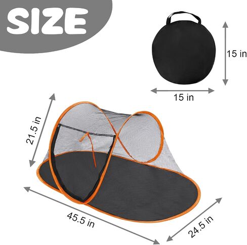 Cat Tent Outdoor, Pet Enclosure Tent Suitable for Cats and Small Animals, Indoor Playpen Portable Exercise Tent with Carry Bag（Black） in Kuwait