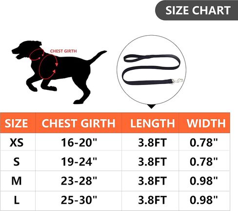 Augegel No Pull Dog Harness and Leash Set,Soft Vest Harness with Chest Length Adjustable, Medium Large Dog Harness with A Free Heavy Duty,Reflective Lightweight Harness (Black-M(Chest23.6-27.6")) in Saudi Arabia