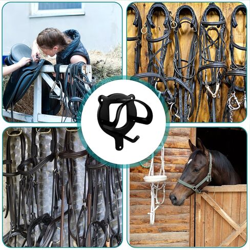 جوتيدا رف لجام الحصان: 6 قطع من خطافات اللجام، دعامة اللجام مع انابيب وبرغي معدني حامل اللجام لتخزين لوازم حظيرة الحصان in Kuwait