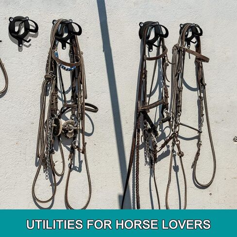 جوتيدا رف لجام الحصان: 6 قطع من خطافات اللجام، دعامة اللجام مع انابيب وبرغي معدني حامل اللجام لتخزين لوازم حظيرة الحصان in Kuwait