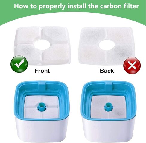 itidyhome 16 حزمة مرشحات نافورة المياه القط من مرشح استبدال نافورة الحيوانات الأليفة، لمعظم 84oz/2.5L التلقائي الحيوانات الأليفة القط الكلب موزع نافورة المياه in Kuwait