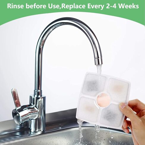 itidyhome 16 حزمة مرشحات نافورة المياه القط من مرشح استبدال نافورة الحيوانات الأليفة، لمعظم 84oz/2.5L التلقائي الحيوانات الأليفة القط الكلب موزع نافورة المياه in Kuwait