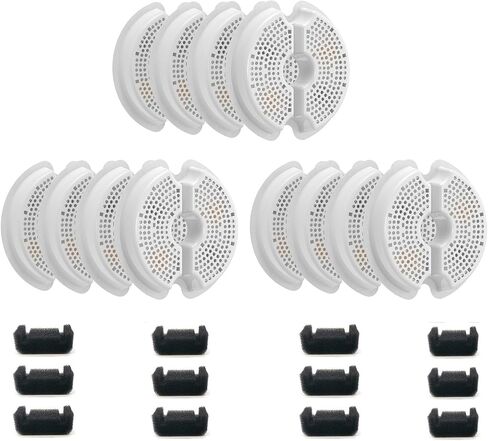 NEUCOMBBT 12 Pack Cat Water Fountain Filters with Sponges for 67oz/2l Pet Fountain Replacement Filter Compatible with AONBOY,iPettie & Wonder Creature Cat Fountain in Kuwait