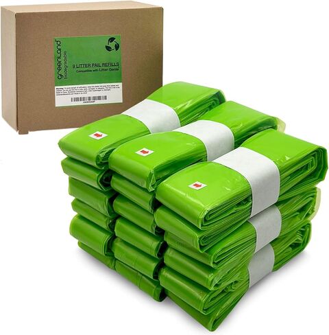 عبوات Greenland® القابلة للتحلل البيولوجي طويلة جدًا ومتوافقة مع عبوة Litter Genie المكونة من 9 قطع in Kuwait