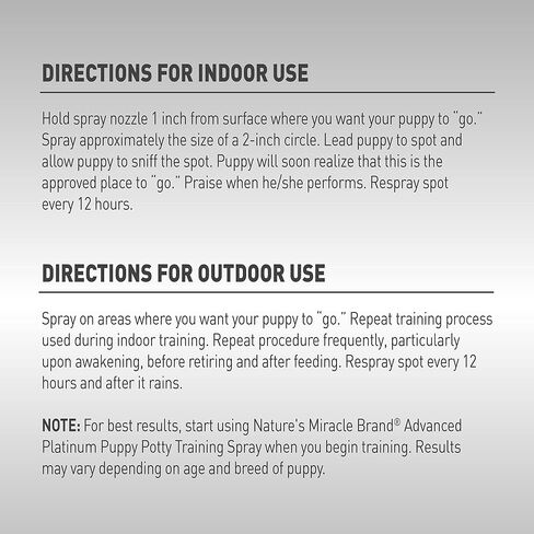 Nature's Miracle Advanced Platinum Puppy Potty Training Spray 8 Oz, Dog Training Aid in Saudi Arabia