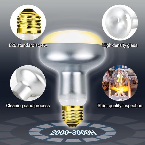 REPTI ZOO 2 Pack Reptile Heat Lamp, 75W Reptile Basking Bulb Simulate Natural Sunlight Heating Lamp Bulb, UVA Heat Lamp Bulb for Reptiles Chickens Heating Use in Kuwait