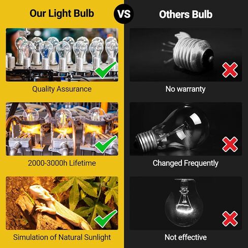 REPTI ZOO 2 Pack Reptile Heat Lamp, 75W Reptile Basking Bulb Simulate Natural Sunlight Heating Lamp Bulb, UVA Heat Lamp Bulb for Reptiles Chickens Heating Use in Kuwait