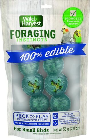 Wild Harvest Foraging Instincts Peck n 'Play علاج تفاعلي، 4.3 أونصة، للطيور الكبيرة in Kuwait