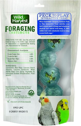 Wild Harvest Foraging Instincts Peck n 'Play علاج تفاعلي، 4.3 أونصة، للطيور الكبيرة in Kuwait
