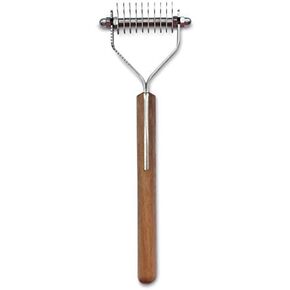 أداة تجريد المعطف السفلي من Mars Coat King Blunt Dematting للكلاب والقطط، مصنوعة من الفولاذ المقاوم للصدأ بمقبض خشبي، مصنوعة في ألمانيا، 12 شفرة in Kuwait